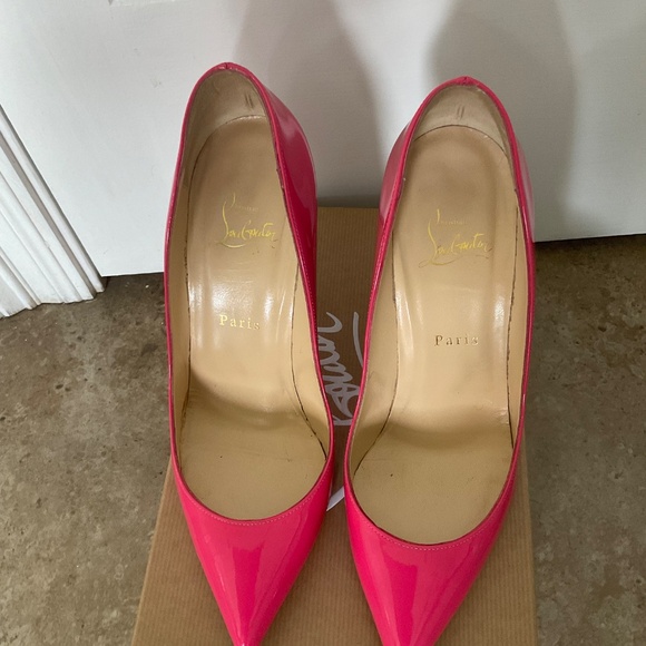 Christian Louboutin Pigalle Follies 100 Pumps Pinky Patent Leather in Box 39.5 - Picture 3 of 6